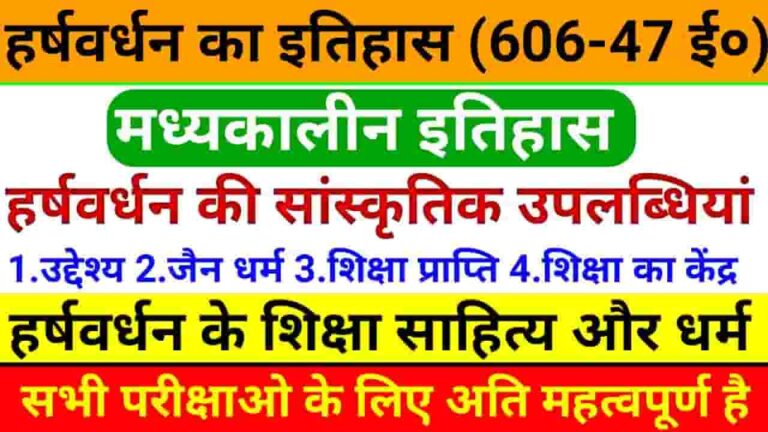 Harshvardhan Ki Sanskritik Uplabdhiyan