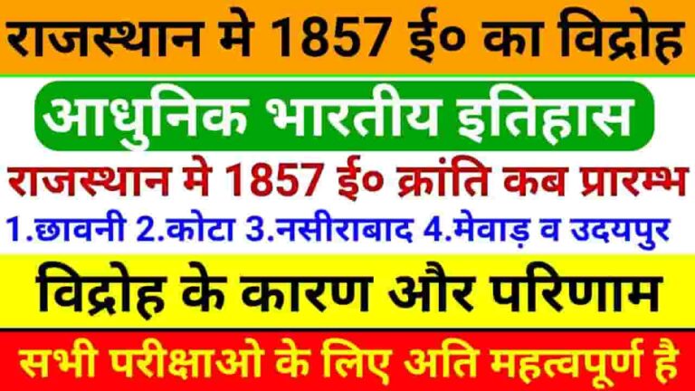 1857 Ki Kranti Rajasthan